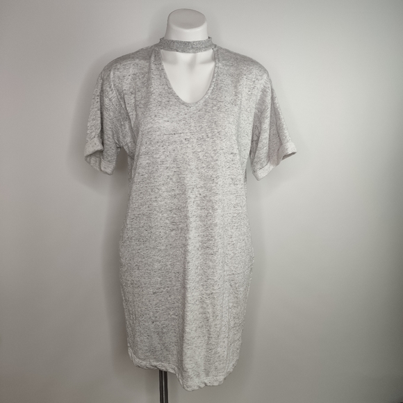 Garage Dress Gray Short Sleeve Size Large Pockets - Picture 1 of 8